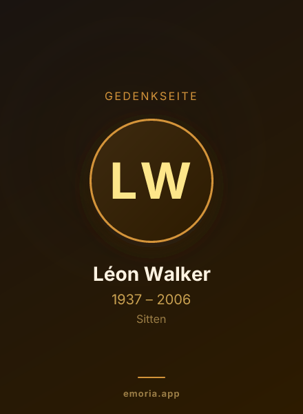 Gedenkportrait von Léon Walker