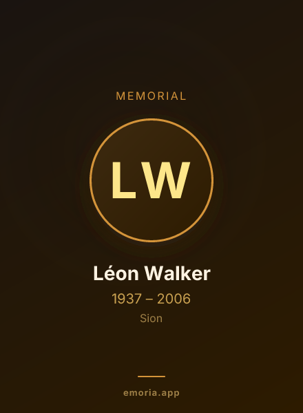 Memorial portrait of Léon Walker