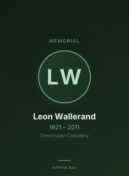 Memorial portrait of Leon Wallerand