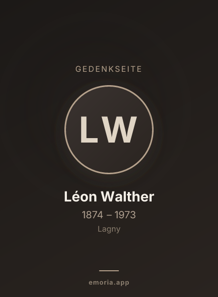 Gedenkportrait von Léon Walther