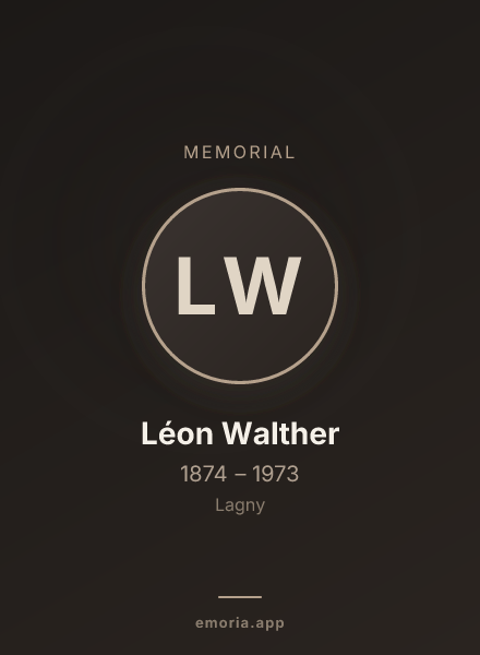 Memorial portrait of Léon Walther