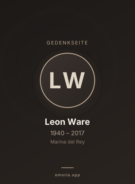 Gedenkportrait von Leon Ware