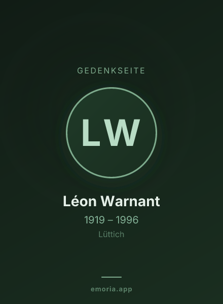 Gedenkportrait von Léon Warnant