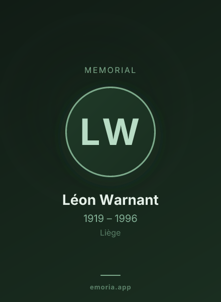 Memorial portrait of Léon Warnant