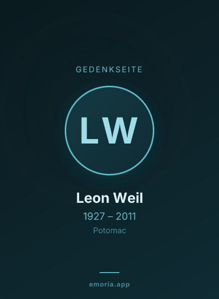 Gedenkportrait von Leon Weil