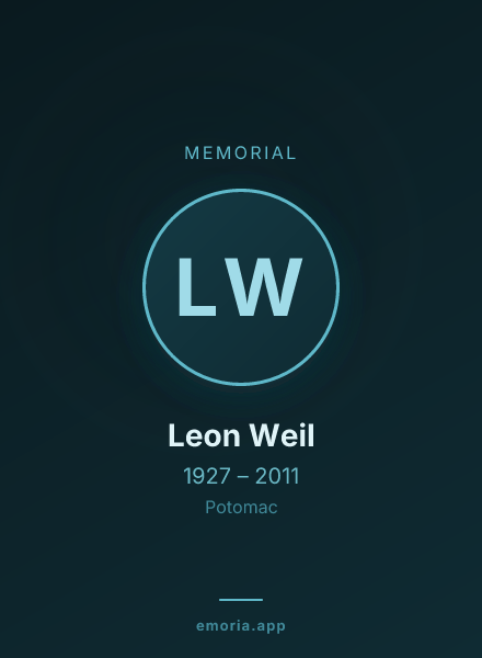 Memorial portrait of Leon Weil