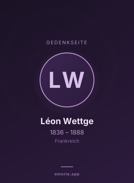 Gedenkportrait von Léon Wettge