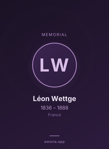 Memorial portrait of Léon Wettge