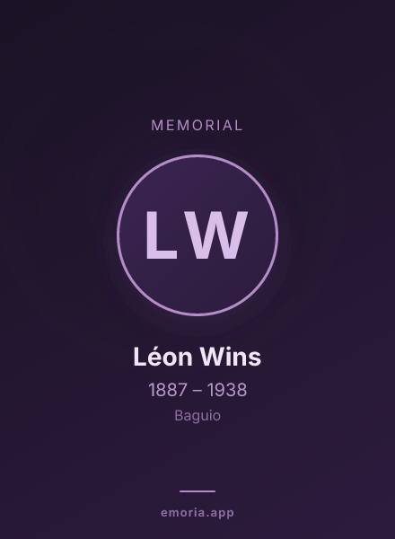 Memorial portrait of Léon Wins