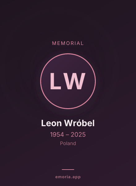 Memorial portrait of Leon Wróbel