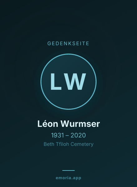 Gedenkportrait von Léon Wurmser