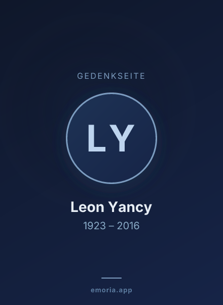 Gedenkportrait von Leon Yancy