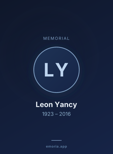 Memorial portrait of Leon Yancy