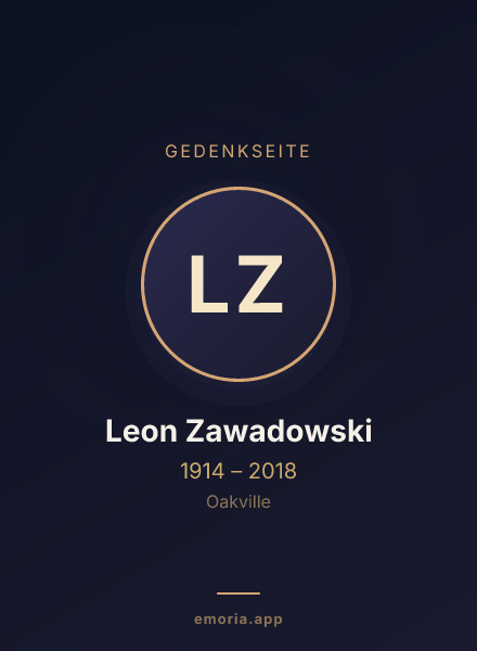 Gedenkportrait von Leon Zawadowski