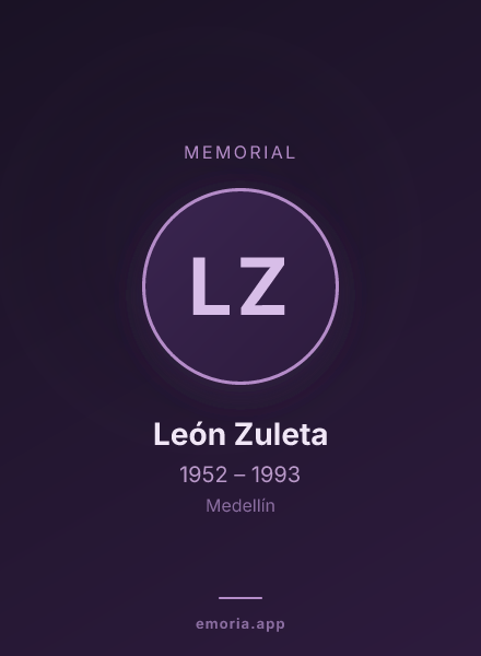 Memorial portrait of León Zuleta