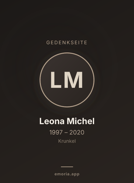 Gedenkportrait von Leona Michel