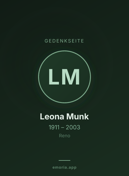 Gedenkportrait von Leona Munk