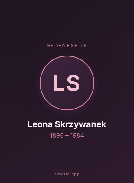 Gedenkportrait von Leona Skrzywanek
