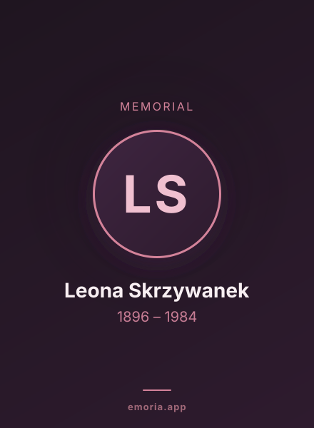 Memorial portrait of Leona Skrzywanek