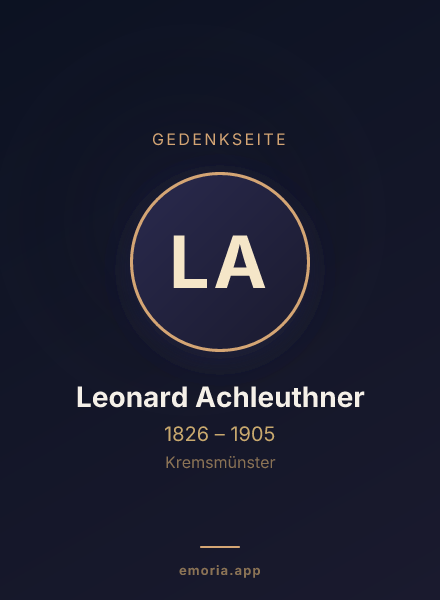 Gedenkportrait von Leonard Achleuthner