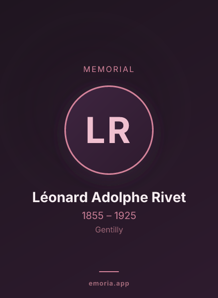 Memorial portrait of Léonard Adolphe Rivet