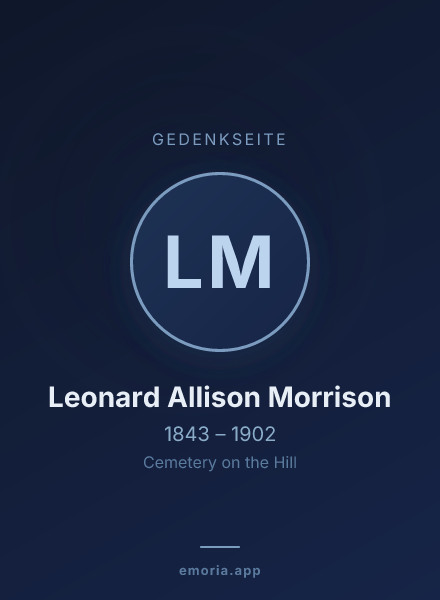 Gedenkportrait von Leonard Allison Morrison