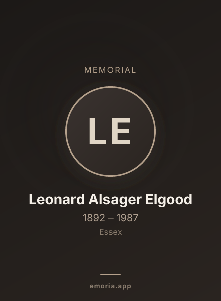 Memorial portrait of Leonard Alsager Elgood