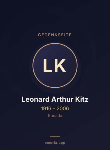 Gedenkportrait von Leonard Arthur Kitz