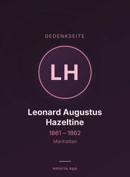 Gedenkportrait von Leonard Augustus Hazeltine