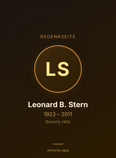 Gedenkportrait von Leonard B. Stern
