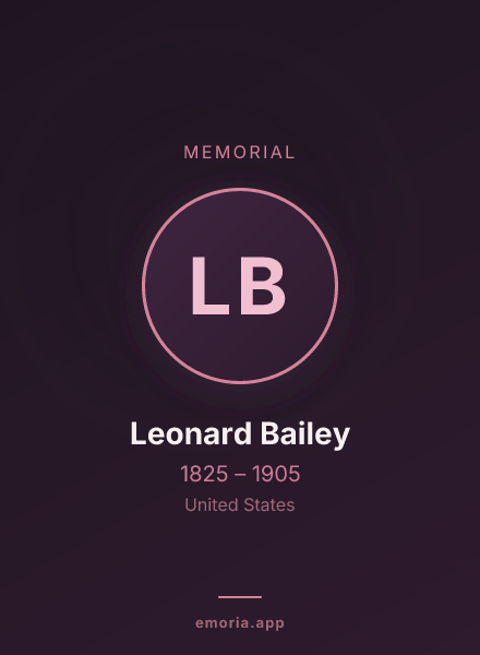 Memorial portrait of Leonard Bailey