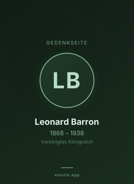 Gedenkportrait von Leonard Barron