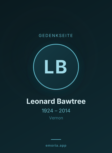 Gedenkportrait von Leonard Bawtree