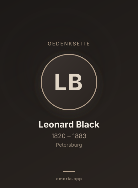 Gedenkportrait von Leonard Black