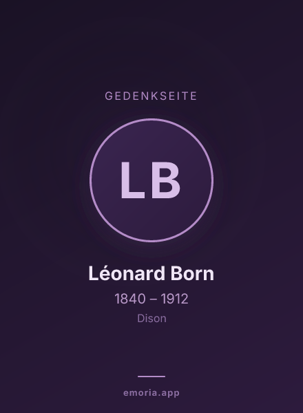 Gedenkportrait von Léonard Born