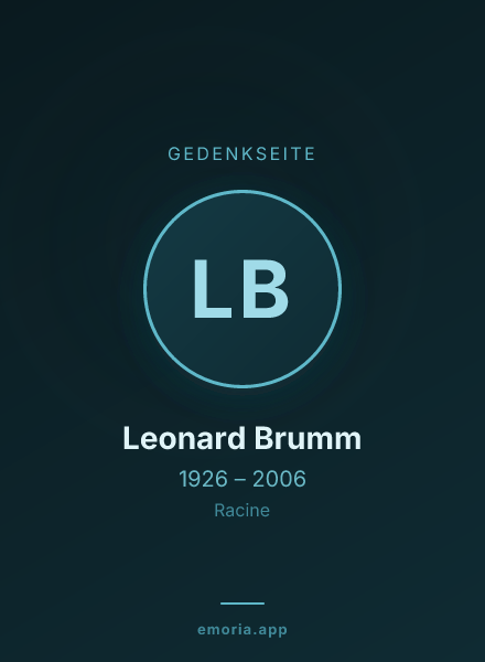 Gedenkportrait von Leonard Brumm