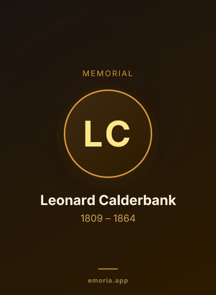 Memorial portrait of Leonard Calderbank
