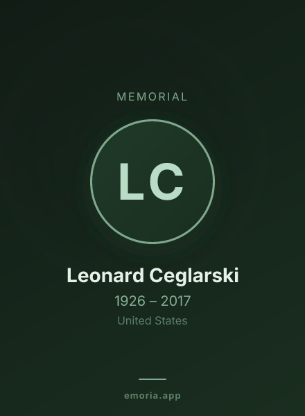 Memorial portrait of Leonard Ceglarski
