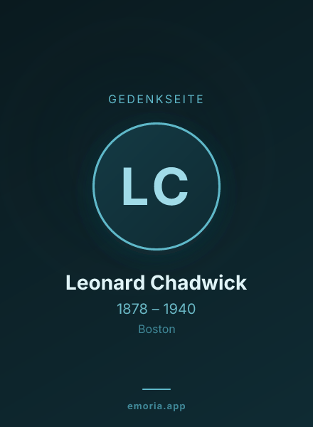 Gedenkportrait von Leonard Chadwick