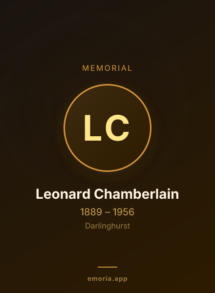 Memorial portrait of Leonard Chamberlain