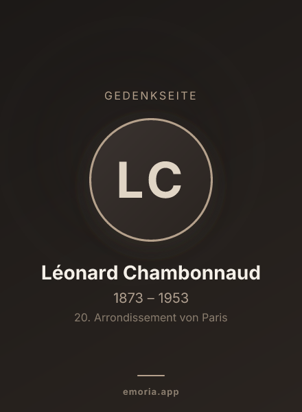 Gedenkportrait von Léonard Chambonnaud