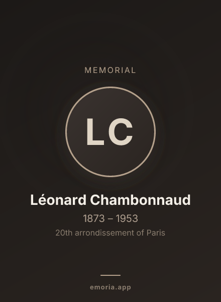 Memorial portrait of Léonard Chambonnaud