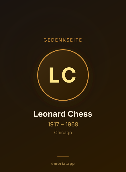 Gedenkportrait von Leonard Chess