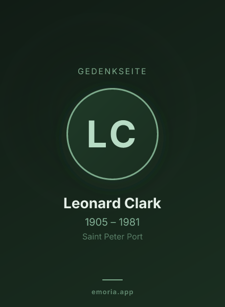 Gedenkportrait von Leonard Clark