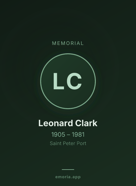 Memorial portrait of Leonard Clark