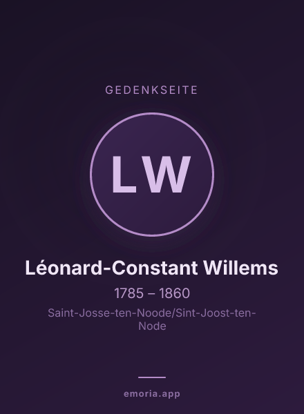 Gedenkportrait von Léonard-Constant Willems