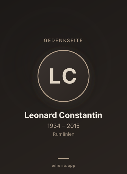 Gedenkportrait von Leonard Constantin