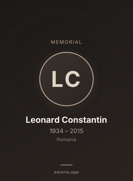 Memorial portrait of Leonard Constantin