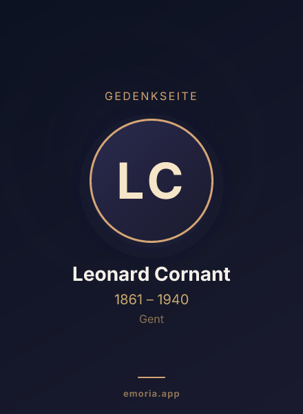 Gedenkportrait von Leonard Cornant