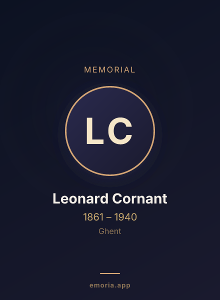 Memorial portrait of Leonard Cornant